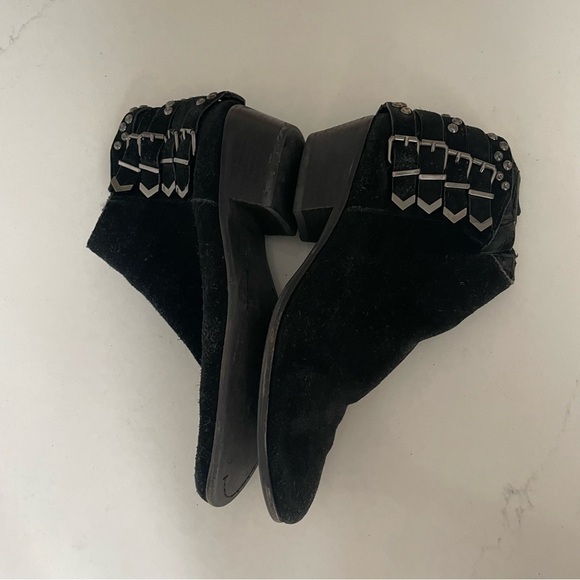 Sam Edelman Penrose Black Suede Ankle Boots - Picture 10 of 11
